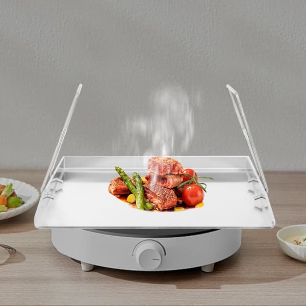 Rostfritt Stål Grillplatta, Stort Tillagningsområde, Diskmaskinssäker, Hållbar Design