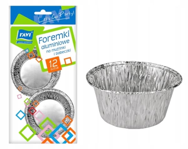 Aluminiums cupcake- og muffinforme, 12 stk.