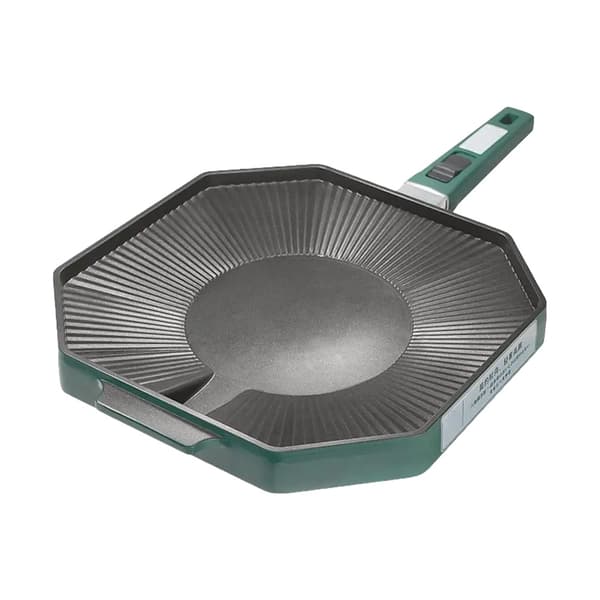 Leirintägrillin paistolevy, kestävä ruostumaton teräs, tarttumaton pinta,Vihreä