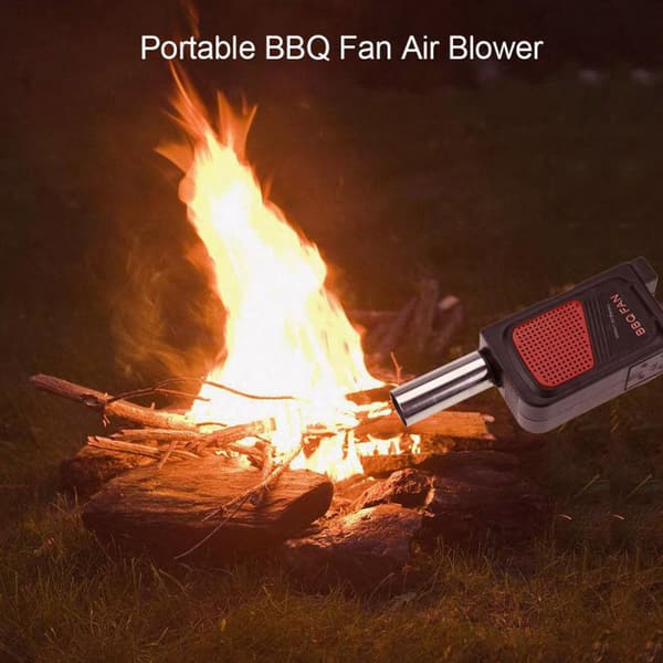 Grillfläkt för snabbare glöd med batteridrift