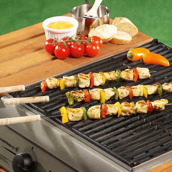 Grillspid 38 cm med træhåndtag