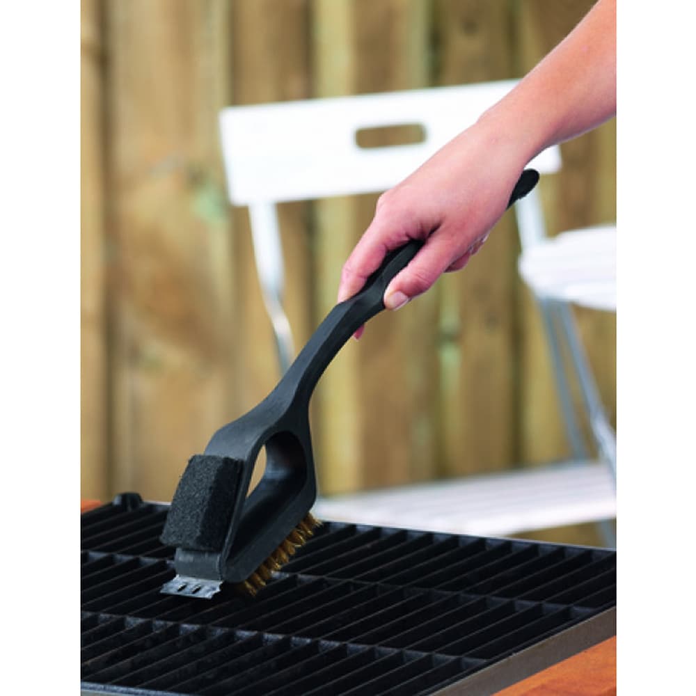 Grillborste 3i1 - skrapa, skur- och stålborste