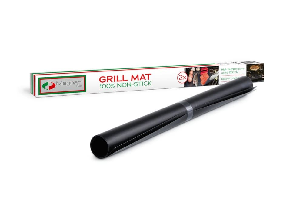 MAGNANI 2x BBQ Grillmatta 30 x 40 cm, Ugn- och Grillmatta i Teflon, 2-Pack Non-stick Grillmatta