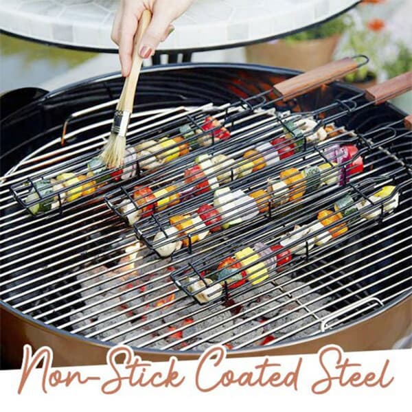 Grillkurv til grillspyd