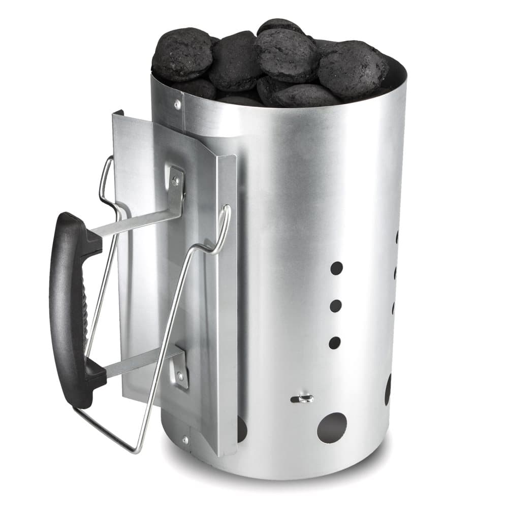 Bruzzzler Kolstartare med säkerhetshandtag, snabbstartgrill skorstensstart klar på 20 minuter perfekt för camping och grillning