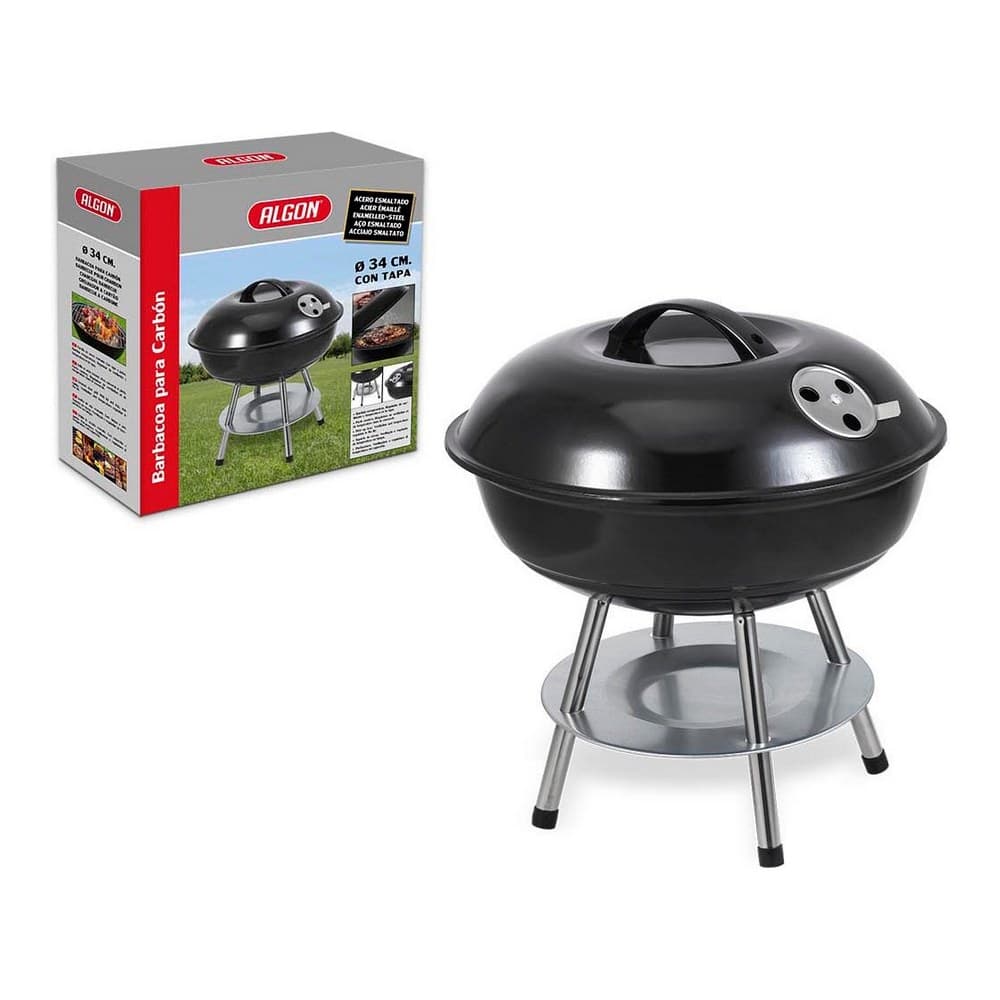 Grill Algon Svart Med lock (34 cm)