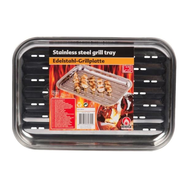 BBQ Collection Grillilevy 34,5x24x2,5 cm ruostumatonta terästä
