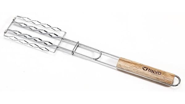 Tepro 8527 grillimakkarapuristin 4 makkaralle puisella kahvalla 51 cm