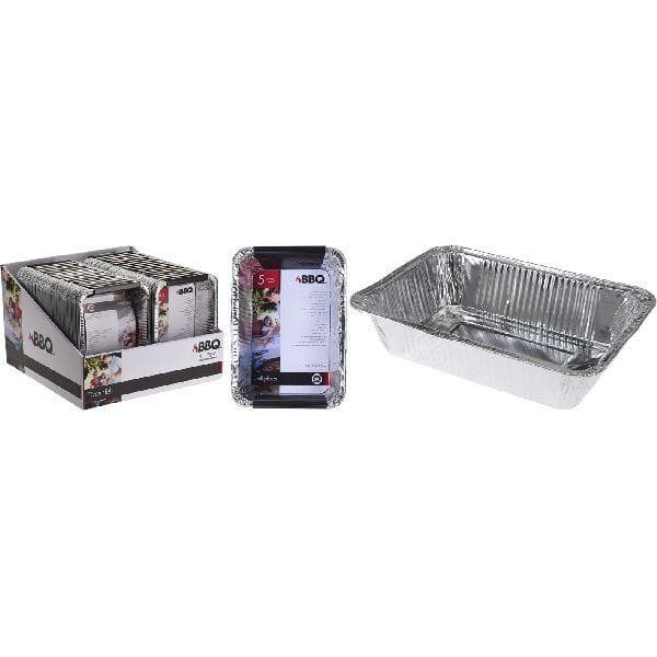Alumiiniset BBQ-valmisteluastiat, 5 kpl
