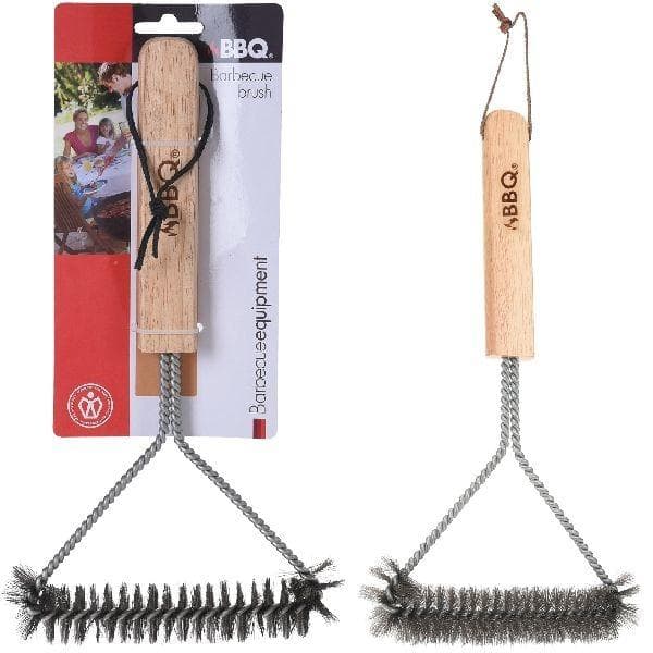 BBQ Børste Rustfrit Stål/Træ 30x14cm