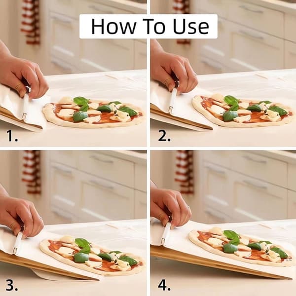 Pizzaskovl med non-stick pizza transfer 55x45cm
