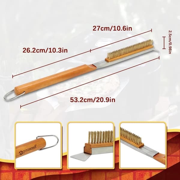 Pizzaugnsborste Grillborste 53 cm 2-pack PIZZACRAFT