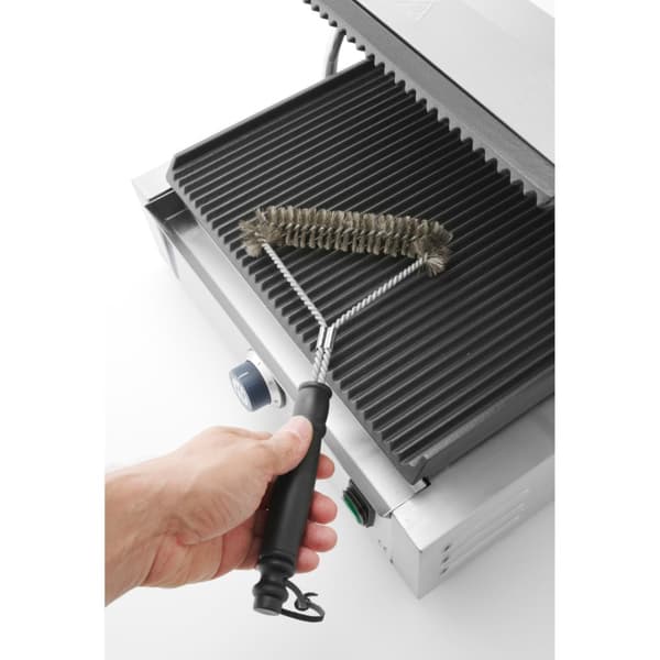 Teräsharja ruostumattomasta teräksestä valmistettuun BBQ-grilliritilälle Y-SHAPE 310x170 mm - Hendi 525425