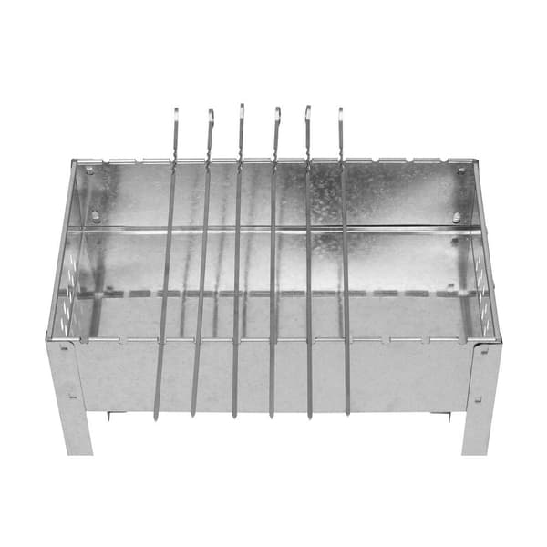 Mustang Kullgrill 50x30 cm Grillflate – Inkluderer 6 Stålspyd