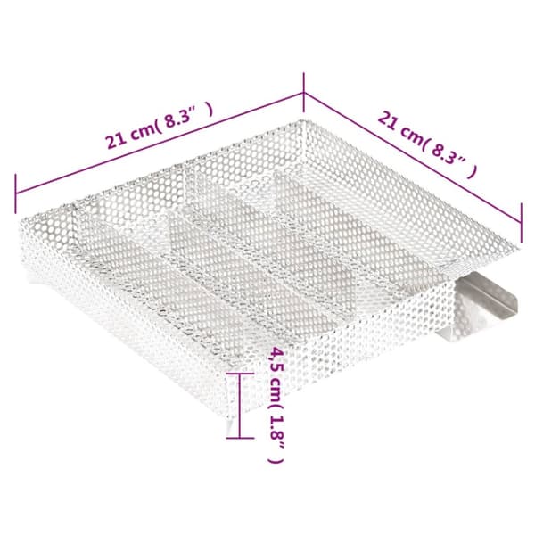 The Living Store Kylmäsavugeneraattori 5 kammiota 21 cm ruostumaton teräs -  Grillitarvikkeet