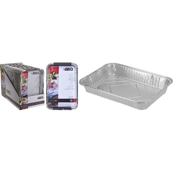 BBQ Aluminium Grillbakker Sæt 5 stk