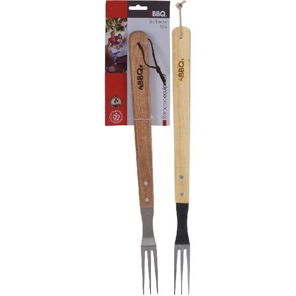 BBQ Gaffel Rustfrit Stål/Træ 46x7cm