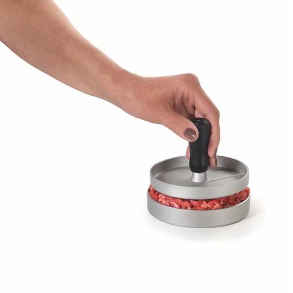 Metaltex Køkkenhjælpere Hamburgerpresse 11,5 cm Stål/Sort