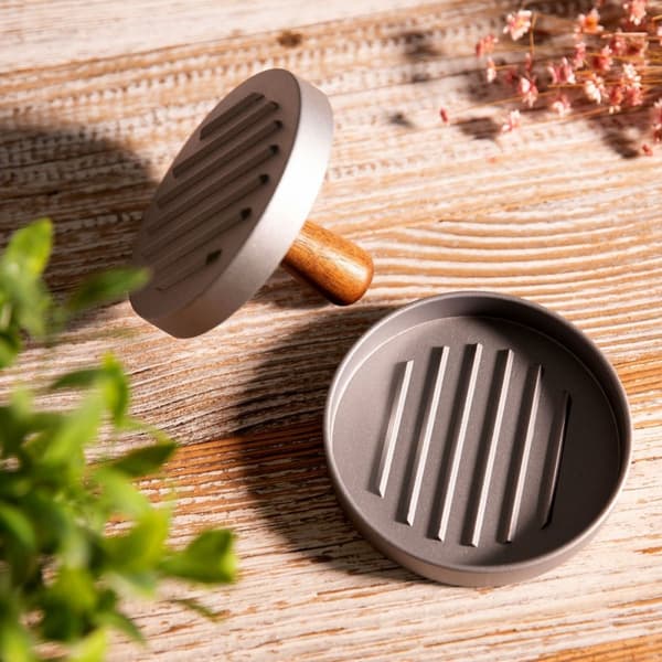 Prag | NEM GRILL | til burgere med akaciehåndtag | 12x9cm | 892474