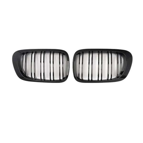 BMW E46 Nyrerne Gitter, Blank Sort, Dobbelt Linje Stil,Glansende sort