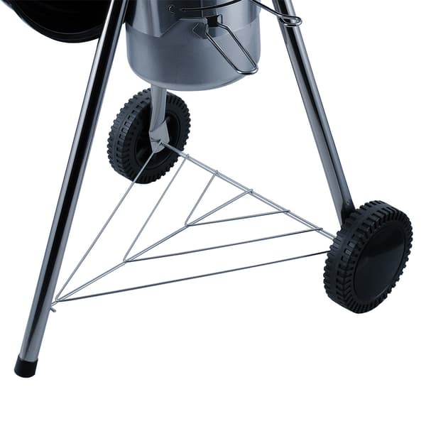 Kolgrill med termometer, emaljerat lock och stor grillyta på 47 cm