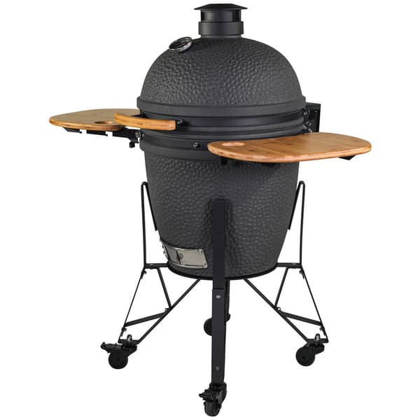 Kamado kolgrill med högkvalitativ keramisk konstruktion och mångsidigt grillsystem