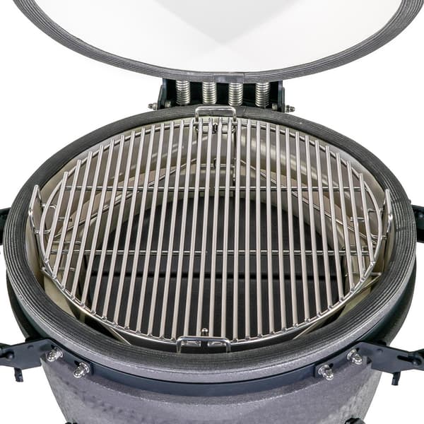 Kamado kolgrill med högkvalitativ keramisk konstruktion och mångsidigt grillsystem