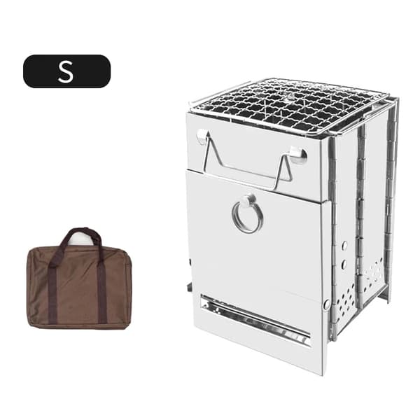 Bærbar Grill, Vindskærm Design, Kompakt & Letvægtig,S