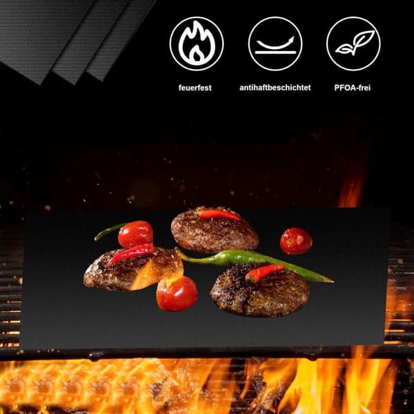5-pak - Grillmåtte / Non-Stick Måtte til Grill