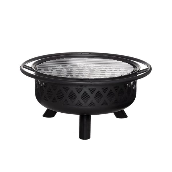 Mustang Livingston peis Ø91 cm med grillrist og gnistfanger
