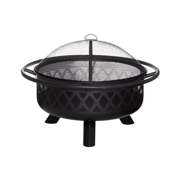 Mustang Livingston peis Ø91 cm med grillrist og gnistfanger