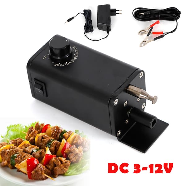 Bärbar BBQ Grillmotor, Kraftfull 15W Elektrisk Motor, Hög Lastmoment, Flexibel Spänning