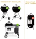 Miniatyrbild 6 av 7: Lollanda One-touch rengöringssystem-kit för Weber 22-1/2-Inch grill – förhöjd tjocklek, värmetålig och lätt att installera