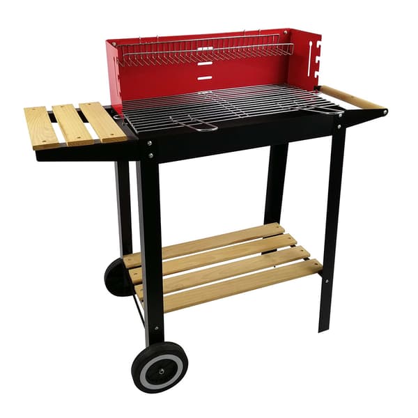 Kulgrill med hylde og hjul