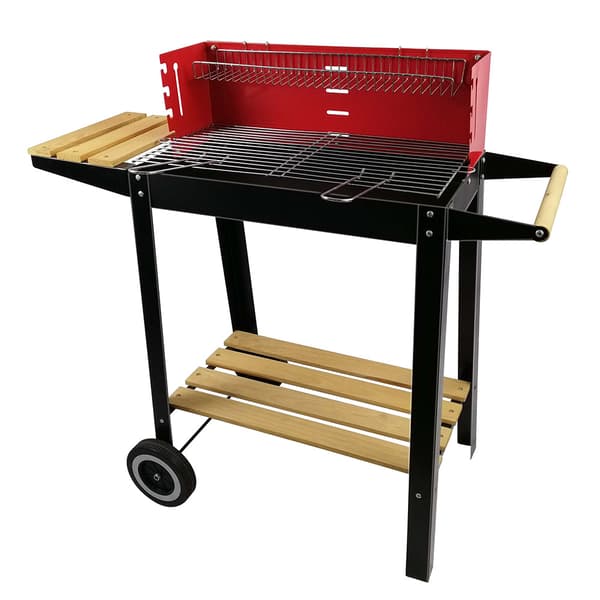 Kulgrill med hylde og hjul