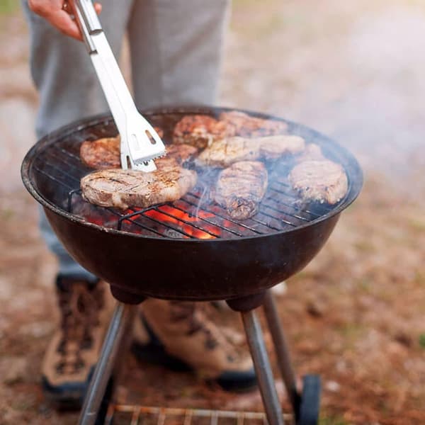 Lollanda 9-delars utomhus grillredskap i rostfritt stål – professionellt BBQ-tillbehörsset med förvaringsväska, lätt att bära