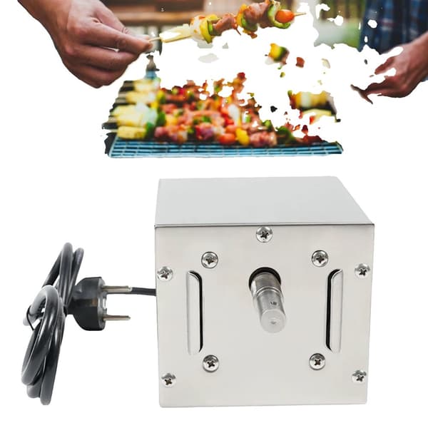 Rostfritt Stål BBQ Rotationsmotor, 25W Effekt, 2,5 varv/min, 60 kg Kapacitet