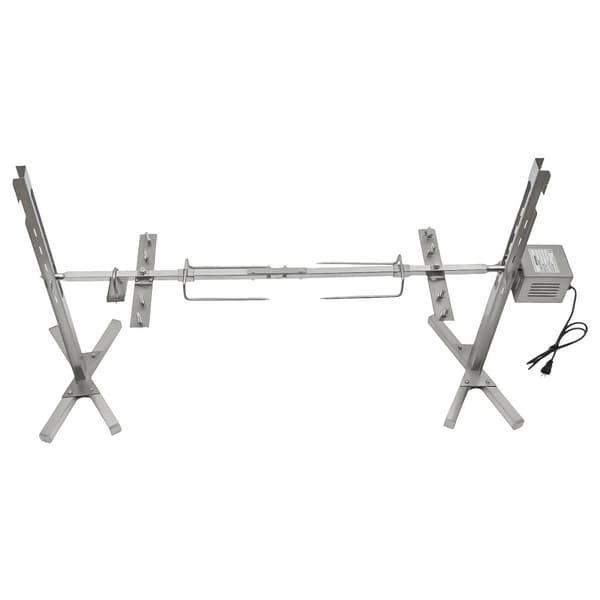 Elektrisk BBQ Rotisserie Grill, 25W Motor, 40 kg Kapacitet,Silver