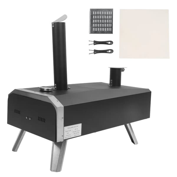 Pizzaugn, Automatisk Rotera, Vedeldad, Rostfritt Stål,A