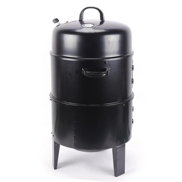 BBQ Rökugn, Dubbel Lagers Design, Inbyggd Termometer, Justerbar Luftflödeskontroll