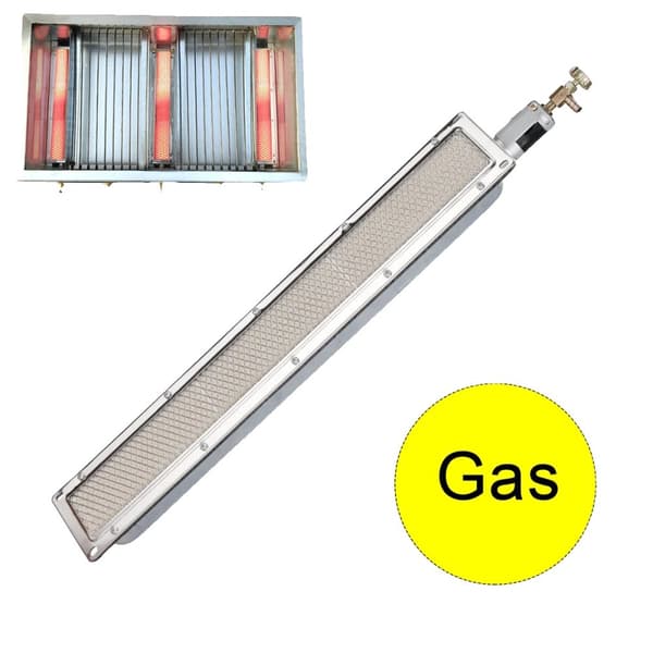 Infraröd Gas BBQ-brännare, Kompakt Storlek 57X9.5cm, Hållbar Metall och Keramisk Konstruktion,57X9,5cm