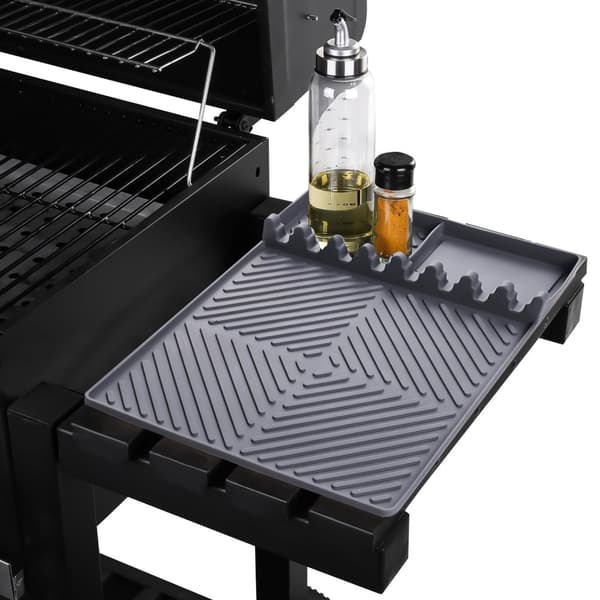 Bomclap silikonegrillfastgørelse / grillmåtte – sidehylde og spatelmåtte til udendørs grillning