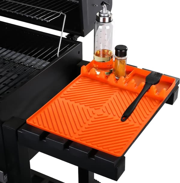 Bomclap silikonegrillfastgørelse / grillmåtte – sidehylde og spatelmåtte til udendørs grillning