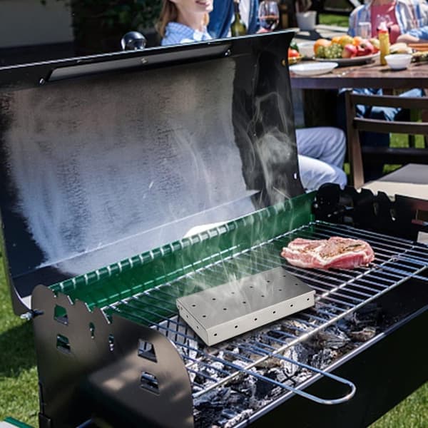Bomclap Rökbox i Rostfritt Stål för Gasgrill – Ger Autentisk Rökflärmsmak |Rostfri & Långlivad