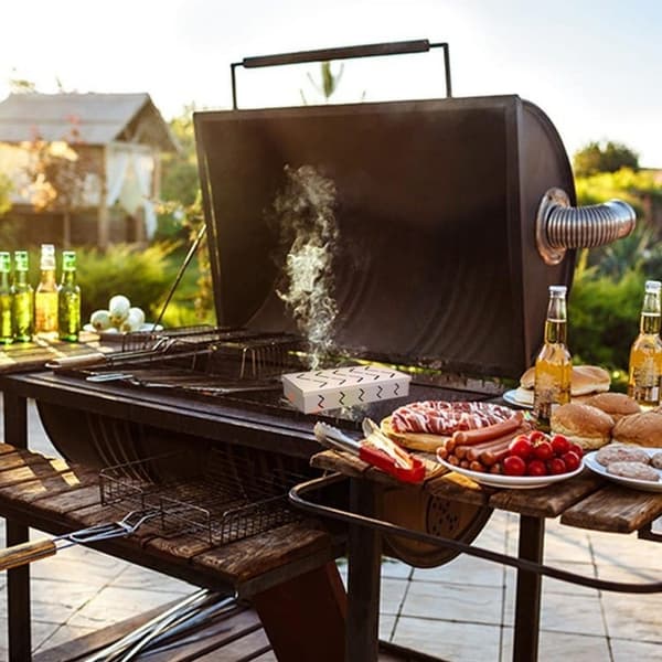 Bomclap BBQ Rökbox i Silver – Rökchipsbehållare för Kolgrill | Rostfritt Stål