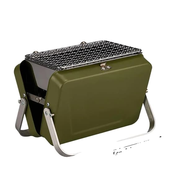 Bärbar Kolgrill, Kompakt Design, En Sits, Hållbar Konstruktion,grön