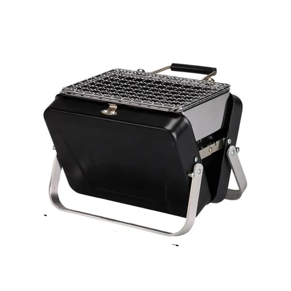 Bærbar Kulgrill, Kompakt Design, Én Plads, Holdbar Konstruktion,sort