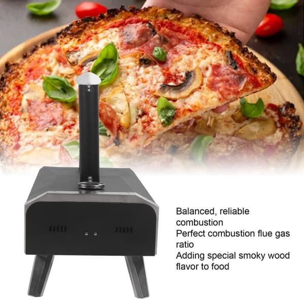 Vedeldad pizzaugn, 12-tums storlek, lätt att montera