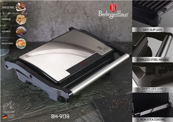 Elektrisk Grill Brödrost Berlinger Haus Bh-9139 Lumarko!