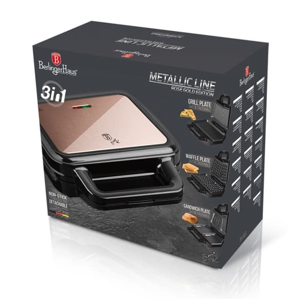 Grill Brödrost Våffeljärn 3i1 Berlinger Haus Bh-9453 Lumarko!